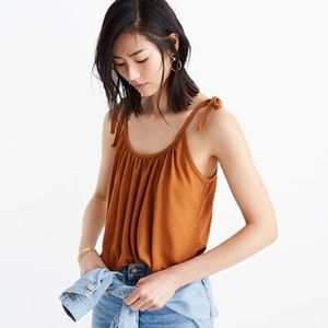 Madewell gathered neck tank top